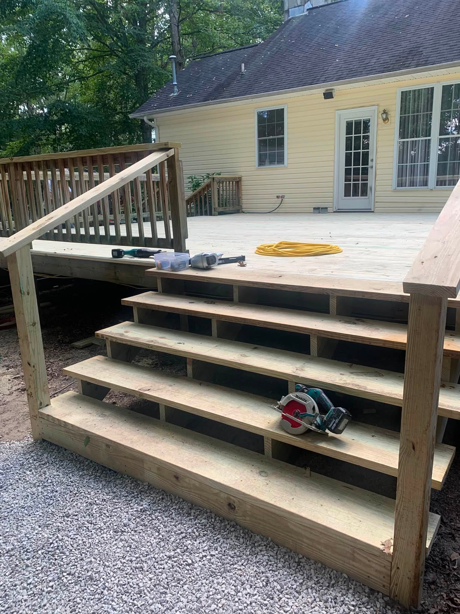 John Fox deck and stairs — Fentress County